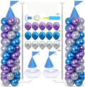 2 Sets Blue Princess Castle Balloon Column Stand Kit by Naozinebi