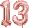40 Inch Rose Gold 13 Number Balloons Giant Jumbo Huge 13 or 31 Foil Mylar by LHOAVWE
