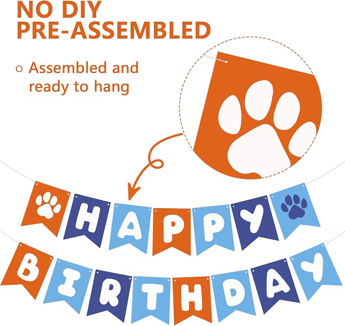 Happy Birthday Banner Pre-Strung Birthday Decorations Birthday Party Backdrop - Image 2
