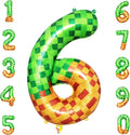 40 Inch Pixelated Number 6 Foil Balloon by TNCDJKPA