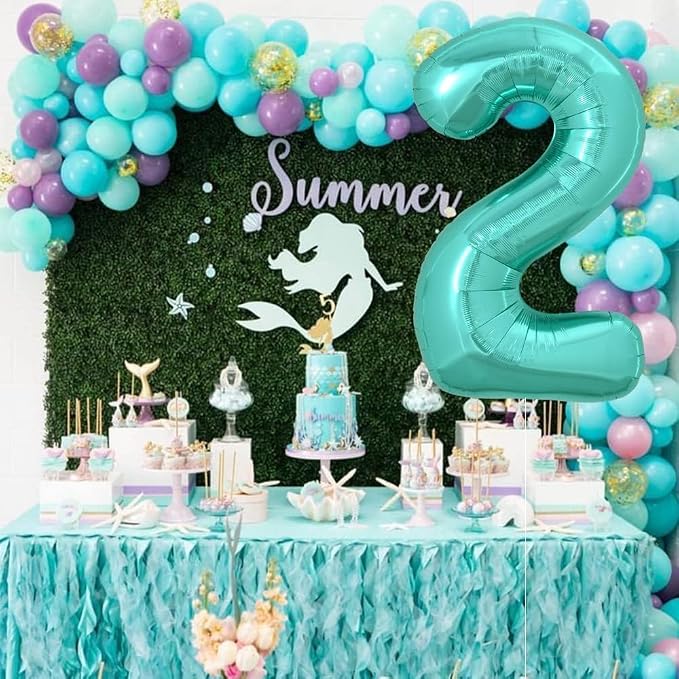 TONIFUL 40 Inch Large Teal Blue Number 12 Balloons Giant Digital 12 or 21 - Image 5