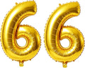 40 Inch Number 66 Balloons for 66th Birthday Party Decorations, 0-100 Gold by FOBELEC