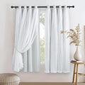 PONY DANCE White Bedroom Curtains, 52 x 63 inches, 2 Pieces | Window Curtains & by PONYDANCE