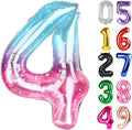 Starry Sky Number 4 Balloon 40 Inch, 4th Birthday Decorations Men Women | Foil by IWERP