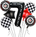 Race Car Balloons, 40 Inch Racetrack Number 7 Balloon, Big Number Balloons Black by Yexnum