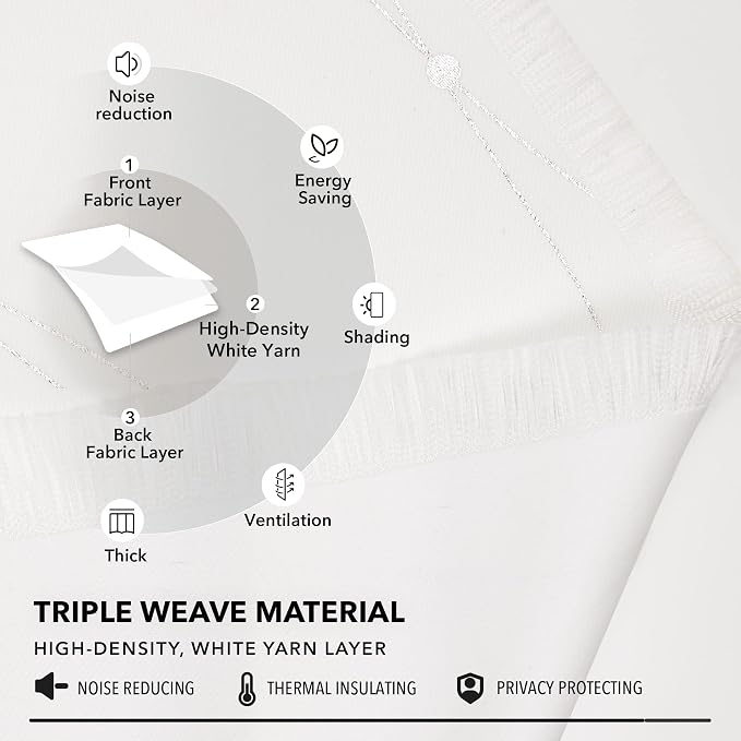 Deconovo Living Room Curtains 95 Inches Long, Thermal Insulated, Room Darkening - Image 7