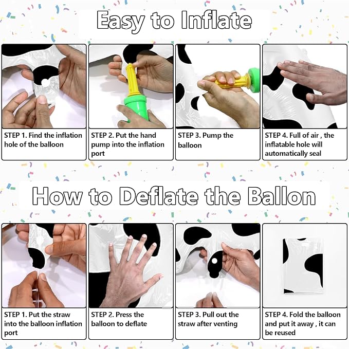 SINBEE Cow Print 40 inch Balloon, Number 6, - Image 4