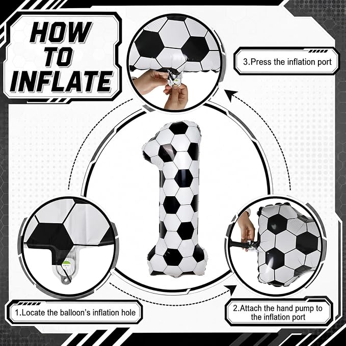 Soccer 10 Balloon Number, 40 Inch Soccer Number 10 Foil Balloon - Image 8