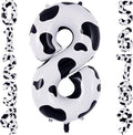 40" Cow Print Foil Number 8 Balloon by TNCDJKPA