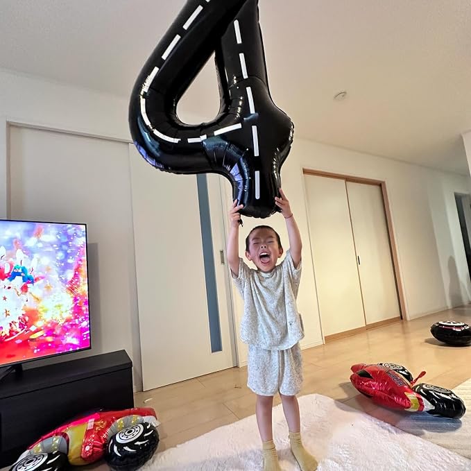 Line 4 Balloon - Number Balloon 40 Inch, 4th Line Birthday Decorations | Giant - Image 4