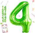 40 inch Number Balloon 0-9 Green Large Number 4 Balloons, Digital Balloons by Smlpuame