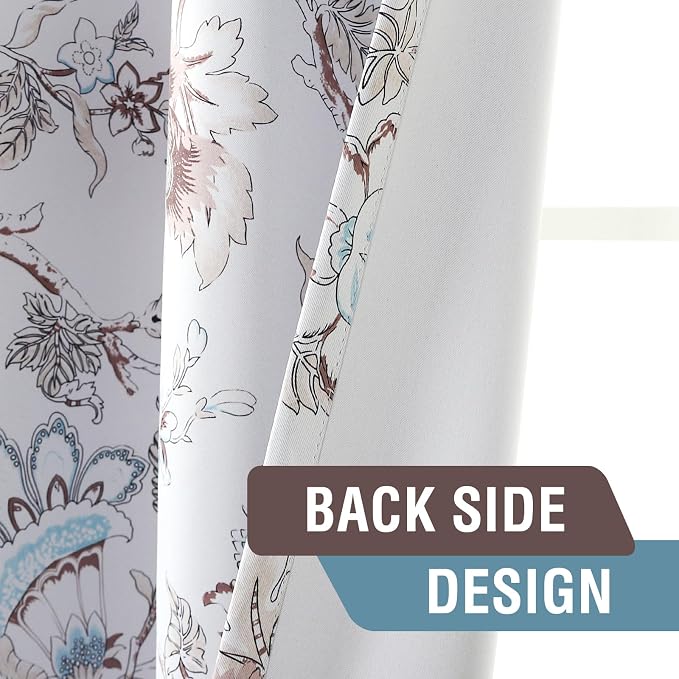 H.VERSAILTEX Blackout Curtains 84 Inch Length 2 Panels Set Floral Print Curtain - Image 6