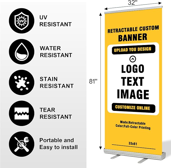 Customized Retractable Banner Aluminum Alloy Frame Portable, Suitable - Image 3