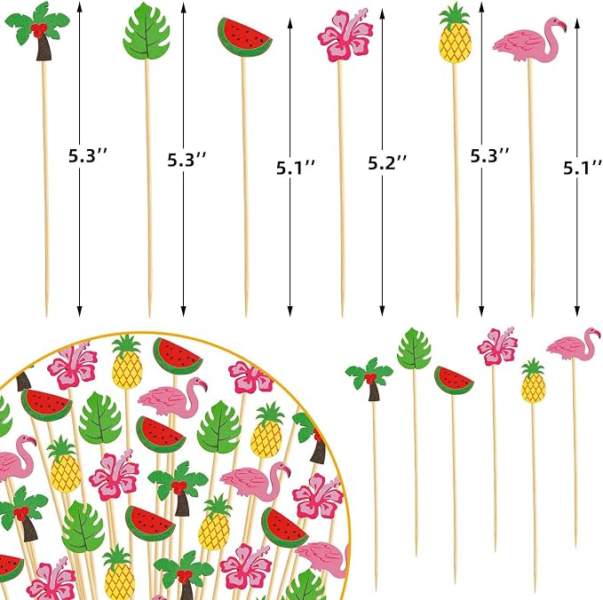WorldBazaar Summer Cocktail Picks 120PCS Toothpicks - Image 3