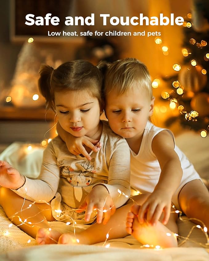 btfarm 6 Pack Fairy Lights Battery Operated, 7FT 20 LED Mini String Lights Waterproof Silver Wire for Mason Jars Centerpiece Table Crafts Bedroom Christmas Decoration, Warm White