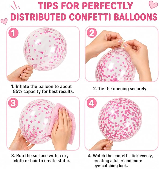 Balloons Pink and White, 60 Packs 12 Inch Light Pink White Balloons - Image 8