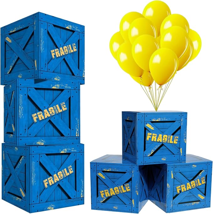Qilery 16 Pcs Balloon Box Party Military Supply Fragile Loot Drop Box Party by Qilery