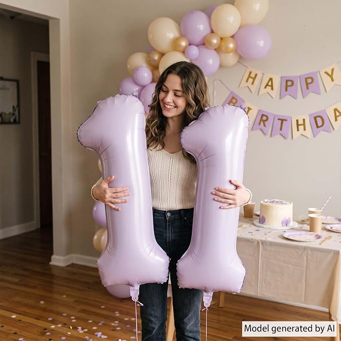 Cream Number 11 Balloon 40 Inch, Foil Digit Set - Image 6