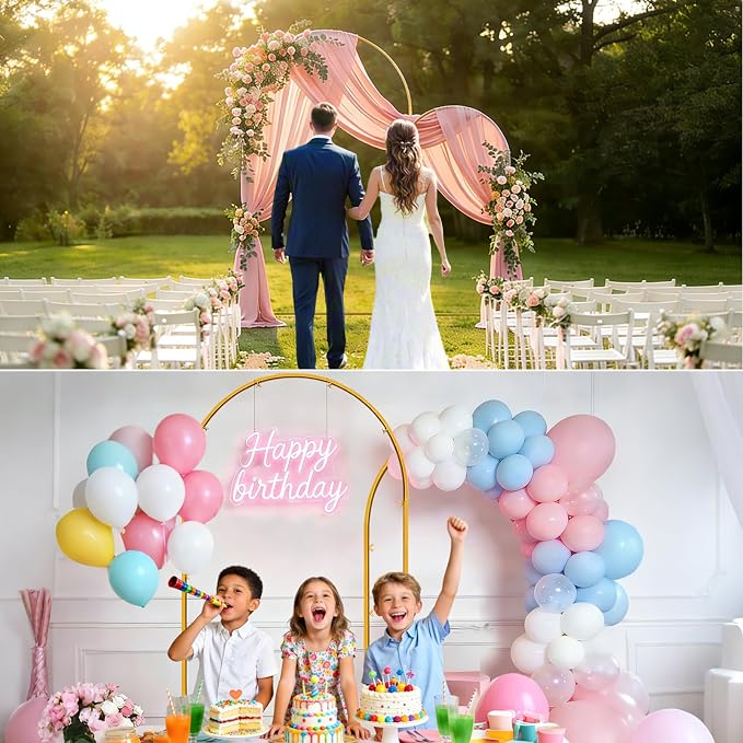 Arch Backdrop Stand and Cover Set of 2 Wedding Metal Arch Stand - Image 4