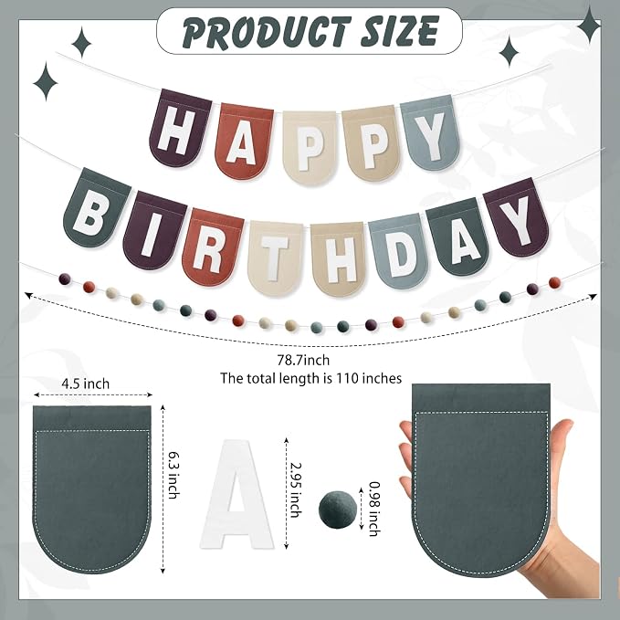 Hahafelt 125 Pcs Make Your Own Banner Kit Personalized Handmade Name Scallop - Image 2