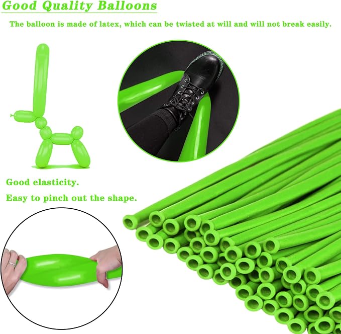 260 long balloons for balloon animals 100 Pack Thickening Latex Modeling Long - Image 4