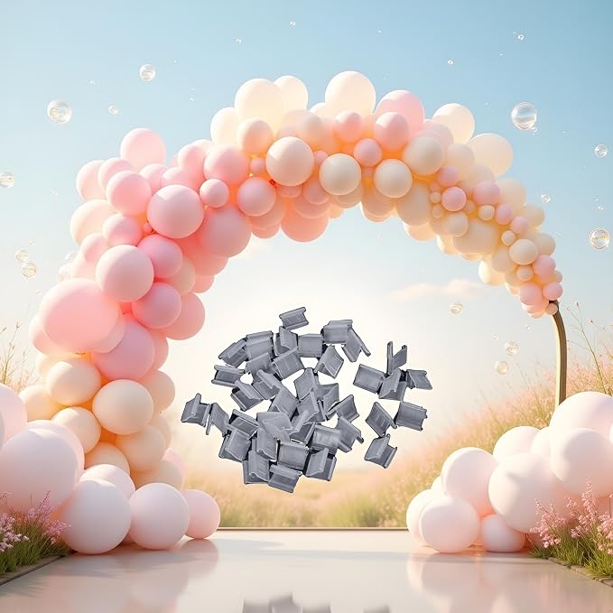 100 Pcs Transparent Balloon V-Shaped Clip Plastic V-Shaped Balloon Clip Wedding - Image 8