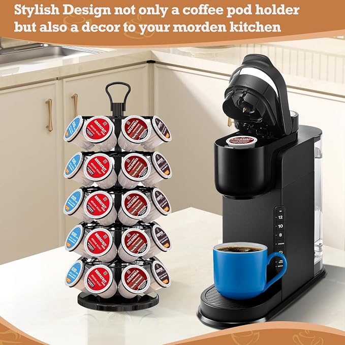 K Cup Holder 40 Pods Capacity, Coffee Pods Holder Storage Organizer Stand | K - Image 8