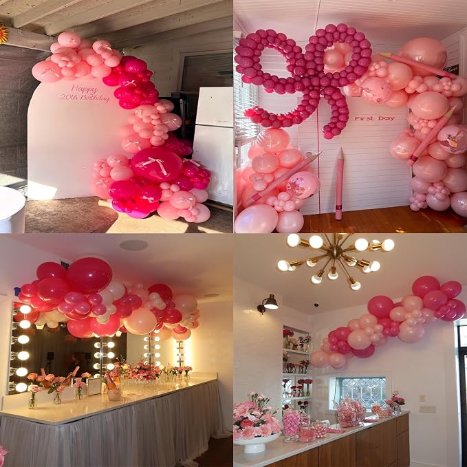 Pink Balloons Arch Kit, Bridal Shower, Valentine's Day Party Decorations - Image 9