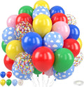 Red Yellow Blue Pink Balloons, for Birthday Baby Shower Colorful Theme Circus by FEYG