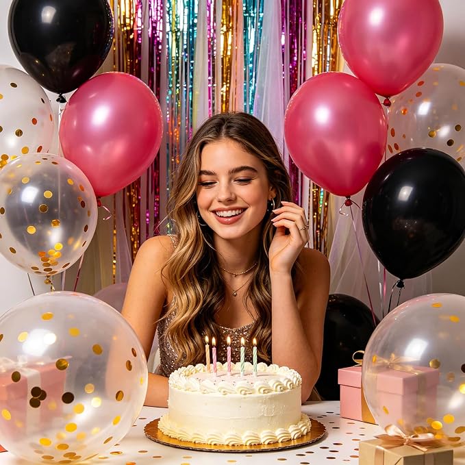 100pcs Gold Confetti Balloons 12 inch | Gold Confetti balloon - Image 7