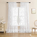 White Lace Curtains 80 Inches Long by SEEKRIGHTHomeDecor