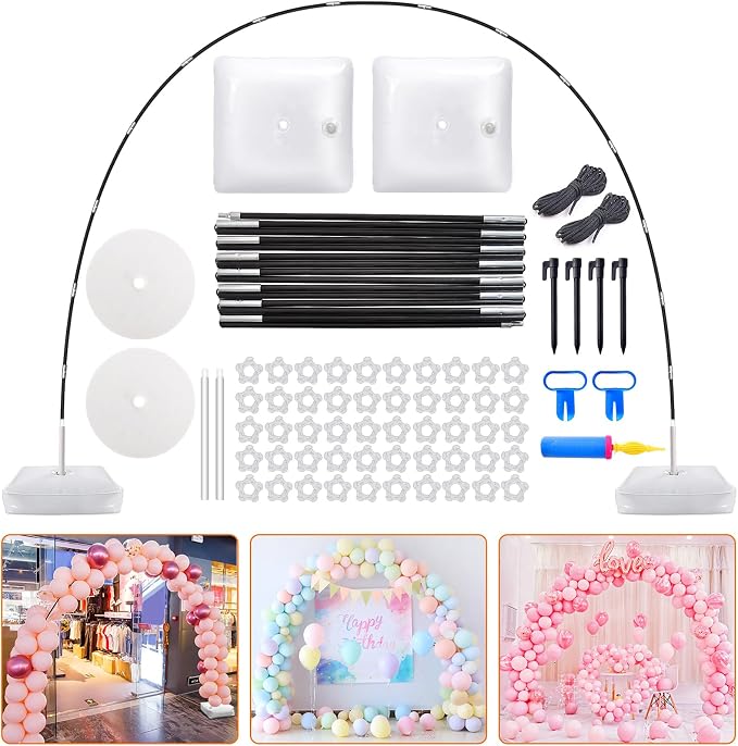 Chamvis Balloon Arch Kit, 9FT Height & 10FT Width Adjustable Balloon Arch Stand by Chamvis