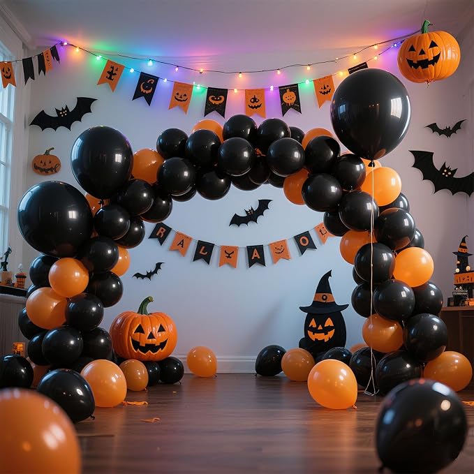 Black Balloons Party Decorations 160 Pack 5 inch Round Halloween Latex Balloons - Image 4