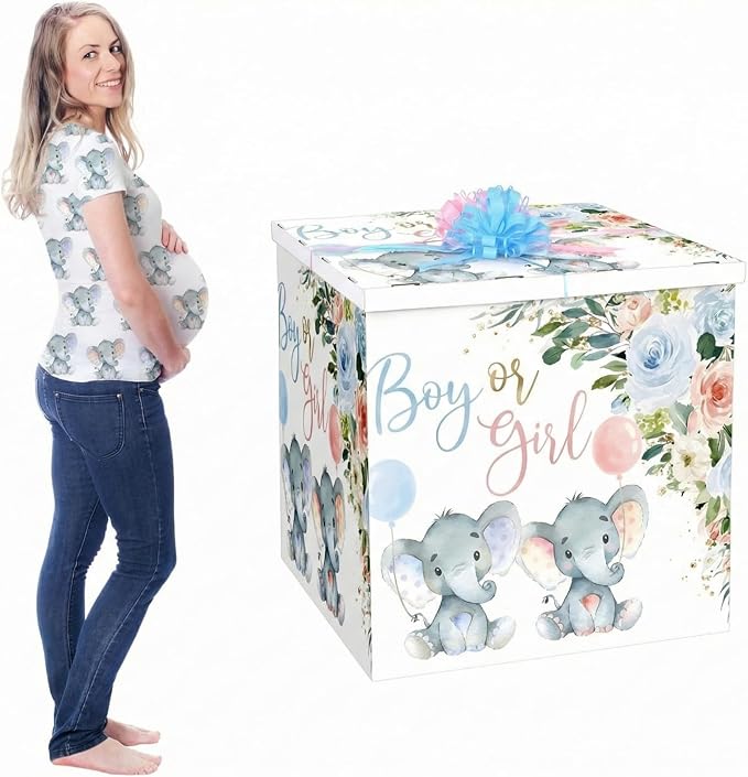 AmazingSpark 28in Giant Gender Reveal Gift Box by Unknown