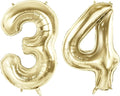 Number 34 Balloons for 34th Birthday Party Decorations, 40 Inch 0-100 by Joycard