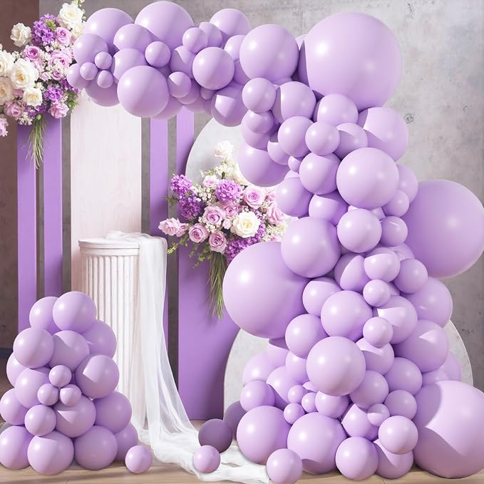 Amandir 153pcs Lavender Balloons Arch Garland Kit Different Sizes | 18 12 10 5 - Image 7
