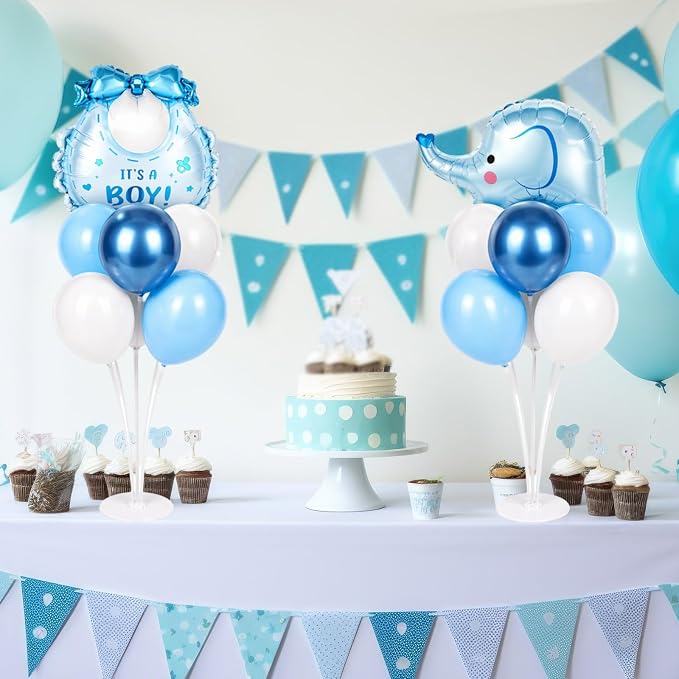 Elephant Baby Shower Decorations Party Balloons Stand Kit 2 Sets - Image 5