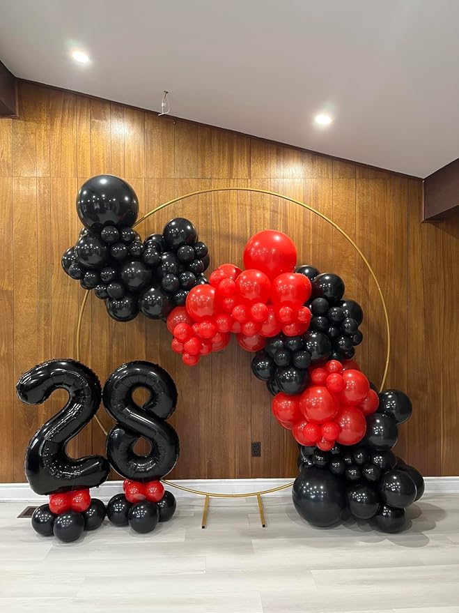 8 Balloon Numbers Party Decorations, 40In Black Balloons - Image 4