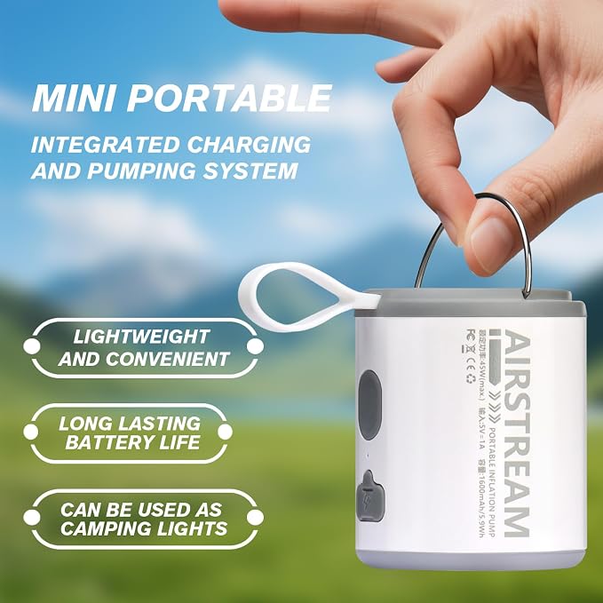 Air Pump Air Mattress Pump for Inflatables Blow up Pool Raft Bed Boat Toy - Image 2