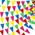 YGEOMER 300pcs Colorful Pennant Banner Flags, 375ft Multicolor Banners Carnival by YGEOMER