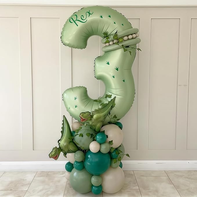Sage Green Number 11 Balloon, 11 Balloon - Image 3