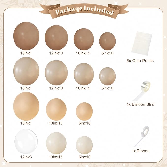 Neutral Balloon Arch Kit for Boho Gender Reveal Baby Shower Decorations | - Image 2