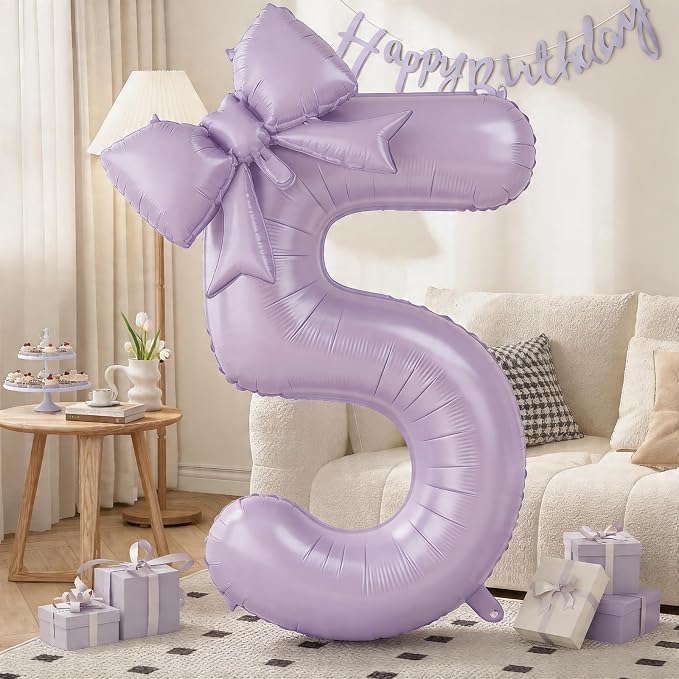 40 Inch Light Purple Number 5 by KYGNE
