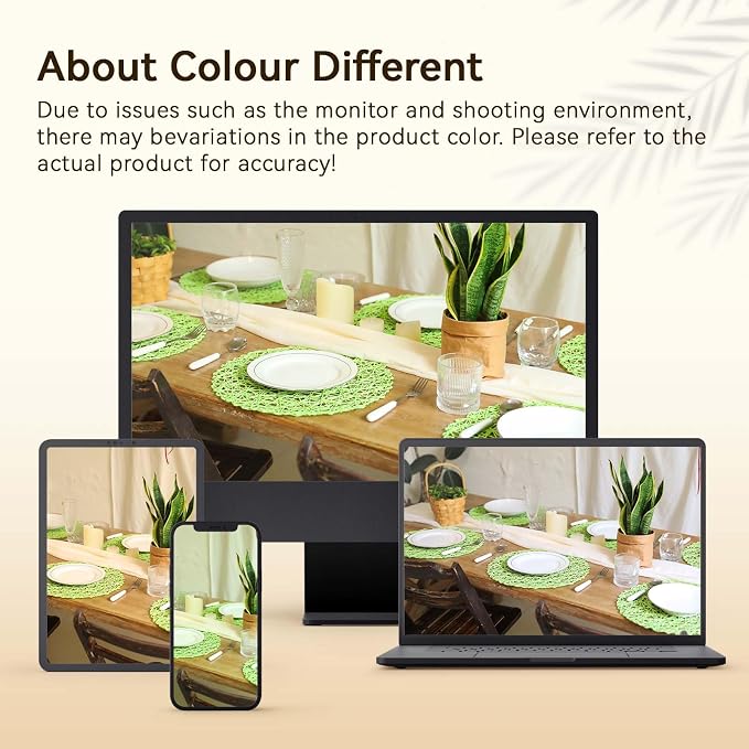 AHHFSMEI Paper Braided Round Placemats Set of 12 Natural Non-Slip Heat - Image 6