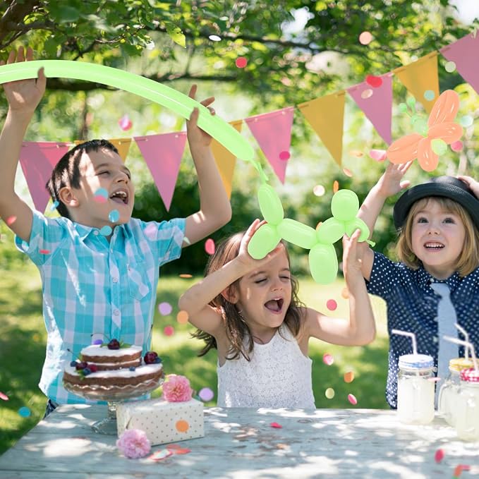 260 Long Balloons 100 Pack Pastel Green Twisting Animal Balloons Thickening - Image 5