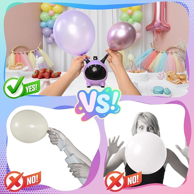Balloon Pump Electric, Portable Balloons Inflator Air Pump Dual Nozzle - Image 4