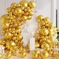 AULE 100Pcs Metallic Gold Balloons 18/12/10/5 Inch Different Sizes | Chrome by AULE