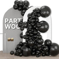 PartyWoo Black Balloons 155pcs Different Sizes of 18 12 10 5 Inch | Balloons by PartyWoo