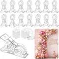 15 Pack Clear Balloon Arch Clips w/100 Pcs Balloon Rings by Unknown