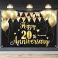 HAMIGAR 6x4ft Happy 20th Anniversary Banner Backdrop by HAMIGAR
